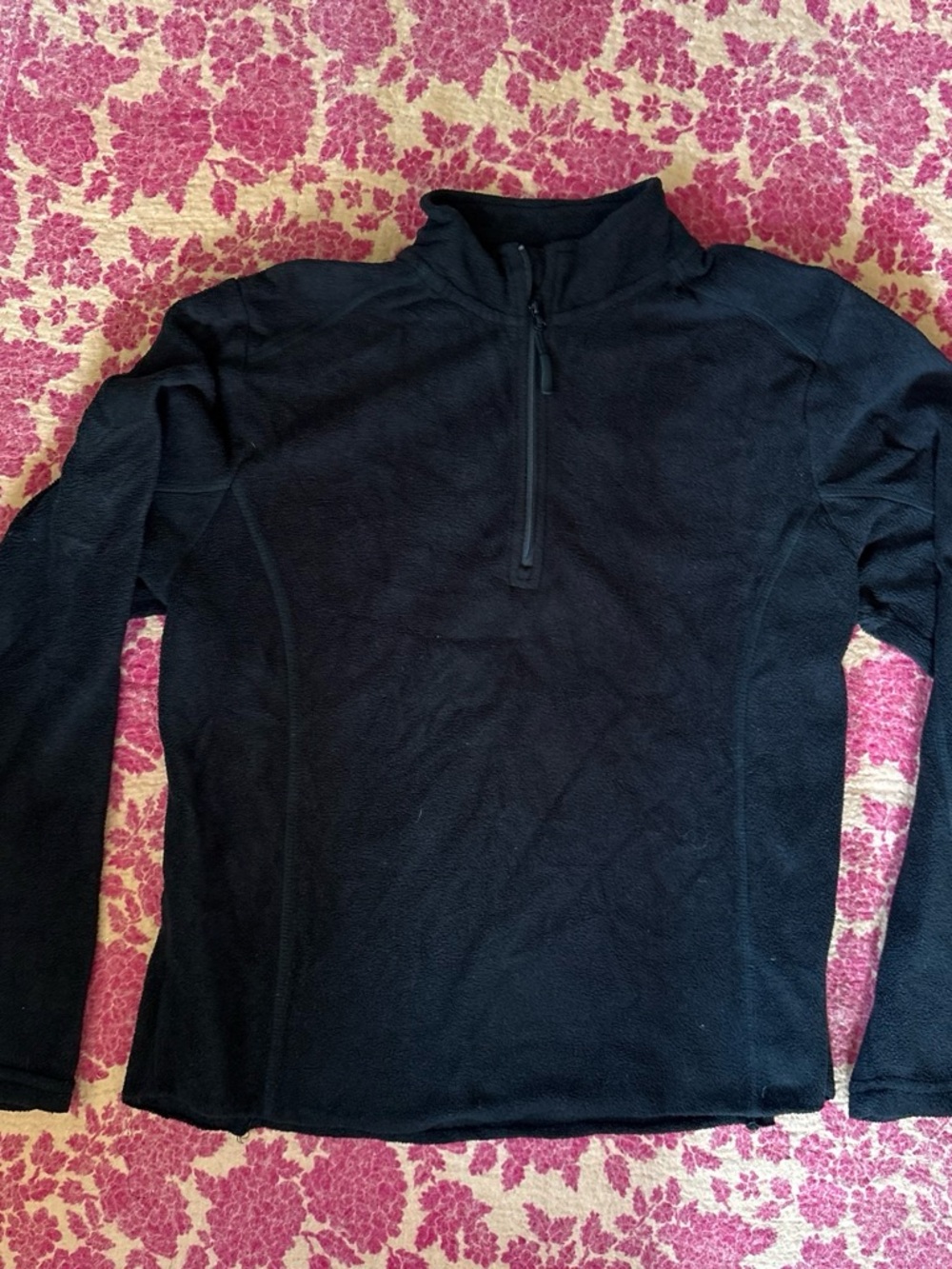 Women's Black Half-Zip Pullover Sweater